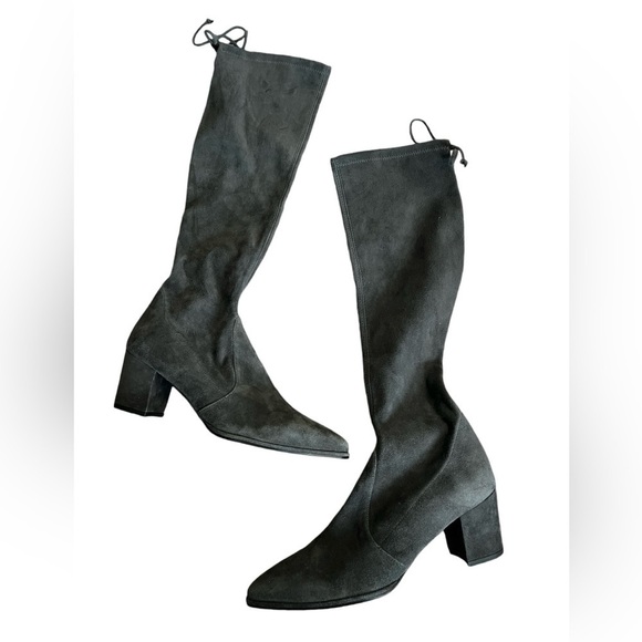 Stuart Weitzman Keenland Women's Knee High Boots Grey Suede - Picture 1 of 7